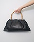 Vintage Bamboo Handle Bag, back view